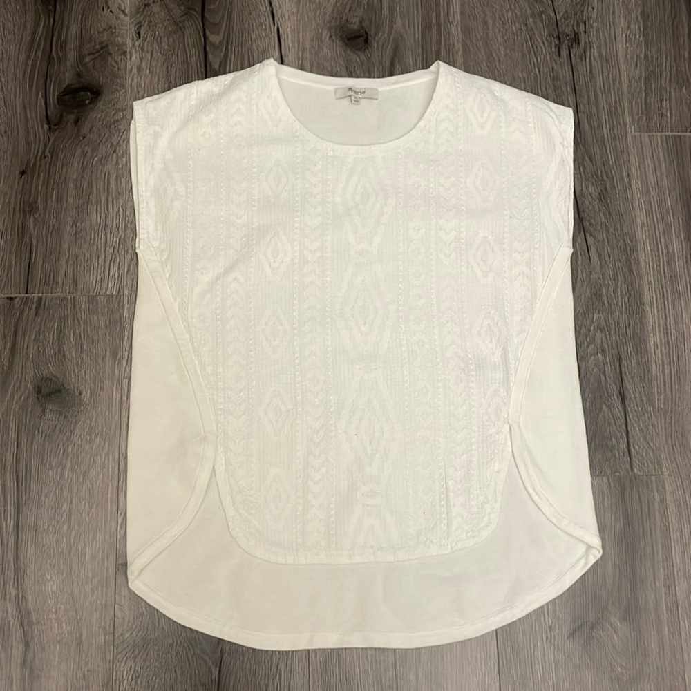 Madewell Stylish casual girly everyday wear tasteful cute white sleeveless top